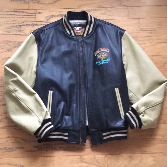 harley davidson letterman jacket